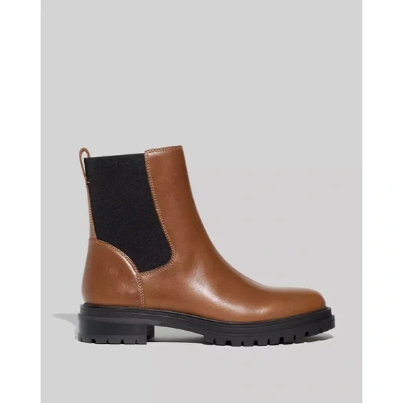 🆕 Madewell The Bradley Chelsea Lugsole Boots in Stable Brown - Picture 2 of 7